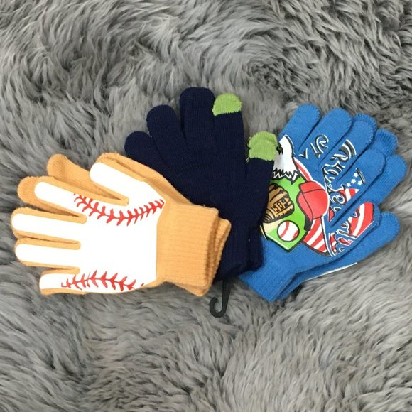 Minus Zero | Boy's Winter Gloves | Size 8-20 | 3 Pack - Picture 1 of 2